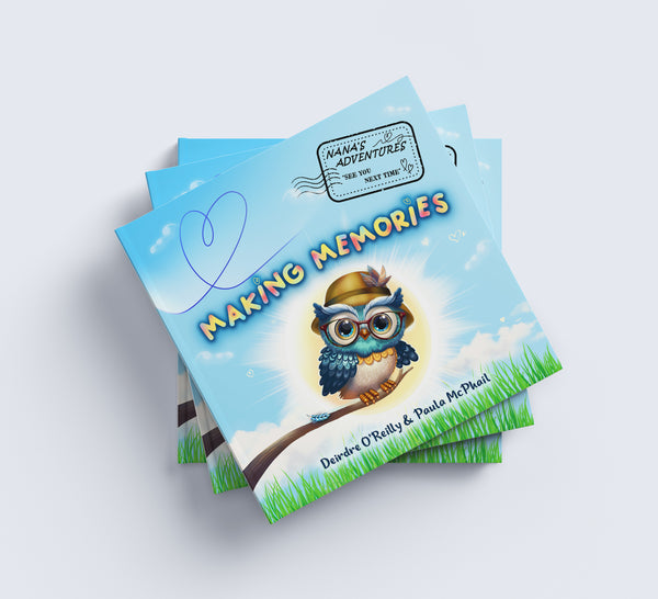 Nana's Adventures children's picture book cover featuring the owl character and the title 'Making Memories'